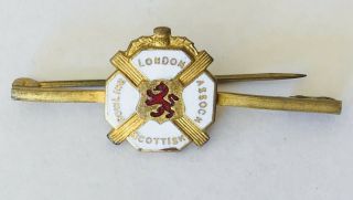 London Scottish Bowling Association Club Badge Pin Rare Vintage (l2)