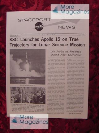 Rare Nasa Spaceport News Kennedy Space Center July 29,  1971 Apollo 15