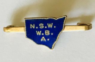 Nsw Wba Womens Bowling Association Club Badge Pin Rare Vintage (l31)