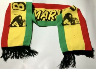 Bob Marley 1983 Rare Vintage Uk Tour Scarf Ub40 Raggae Jamaica Rastafarian