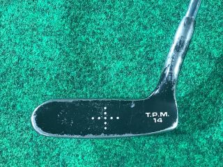 Spalding Golf Tpm 14 Precision Ground Putter 34” Right Handed Black Mallet Rare