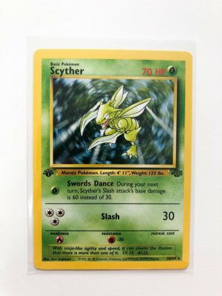 Scyther 1999 Pokemon Jungle Set 26/64 Non - Holo Rare Nm