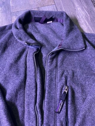 Vintage 90’s Patagonia Fleece Jacket Sz Xl Great Shape Rare Gray Broken Zipper