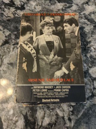 Rare Arsenic And Old Lace Vhs Big Box United Artists