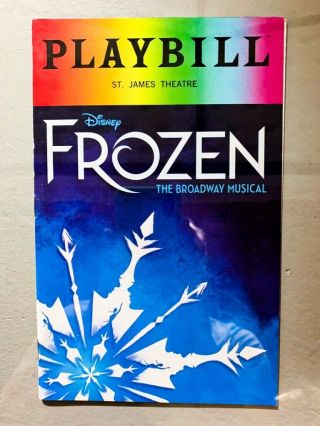 Disney’s Frozen Broadway Pride Playbill,  Caissie Levy,  Rainbow Logo Rare