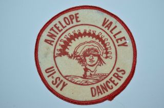 Wow Vintage Antelope Valley Indian Chief Ui - Siy Dancers Jacket 4 " Patch Rare