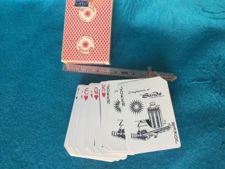 Rare Sands Hotel Casino Las Vegas Playing Cards Red Deck 1970’s Corner Cut.