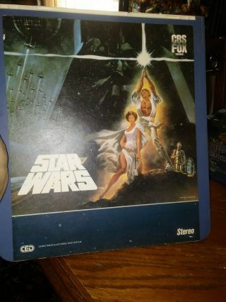 Rare Star Wars 1977 Capacitance Electronic Disc Ced Video Cbs/fox