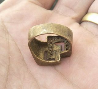 RARE Medieval Ancient Bronze Roman Ring Legionary Old Authentic Antique Artifact 2