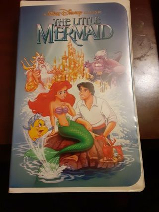 Rare Black Diamond Disney Vhs The Little Mermaid With Banned Cover