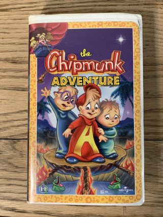 The Chipmunk Adventure 1987 Vhs White Clamshell Rare Oop