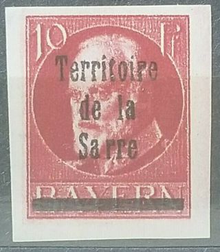 Stamps German Territoire De La Sarre Very Rare Mh Signed Bpp 35