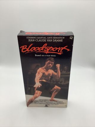 Bloodsport (vhs 1988) Warner/cannon Rare Release Jean Claude Van Damme