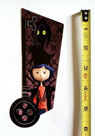 Rare 2009 Coraline Movie Promo Bookmark - Neil Gaiman Laika Stop - Motion Film Key