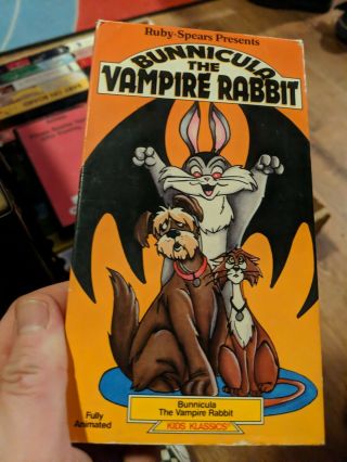 Rare Vtg 1987 Kids Klassics Vhs Bunnicula The Vampire Rabbit Horror Ruby - Spears