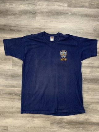 Vintage Nypd Shirt Xxl Rare York Police Usa Single Stitch
