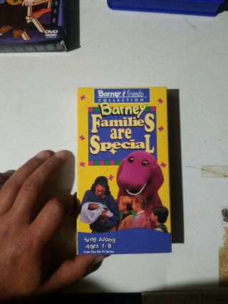 Vhs Barney - Families Are Special (1995,  30m) Rare “barney Home Video” Edition