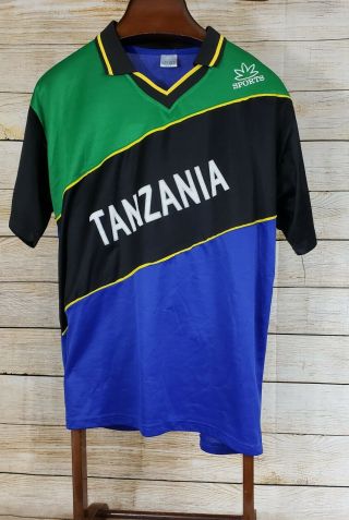 Rare Vintage Tanzania Soccer Or Rugby Jersey.  Size Large.  Lightweight