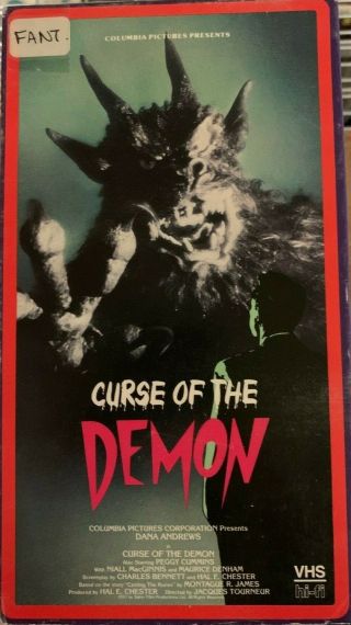 Curse Of The Demon (vhs) Rare 1957 Occult Classic Stars Dana Andrews