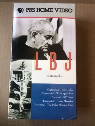 Pbs - Lbj Lyndon Baines Johnson A Biography - Rare Oop Video 2 Vhs Tapes Set