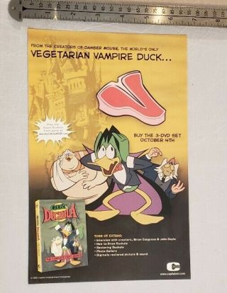 Count Duckula Rare Print Advertisement