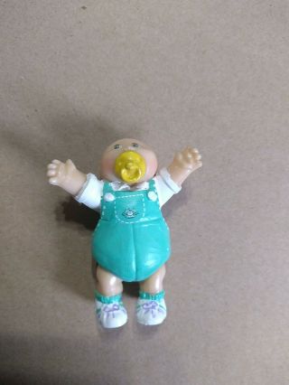 Rare Vintage 1980’s Cabbage Patch Kids Bald Baby With Green Coveralls