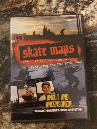 Skate Maps - Season 1: Episodes 1 2 (dvd,  2004) Rare,  Hard To Find Cib