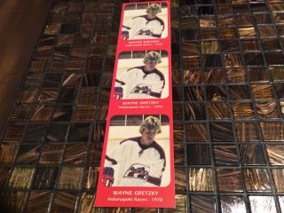 Wayne Gretzky Indianapolis Racers 1978 Rare Uncut 3 Card Sheet