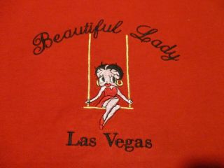 Betty Boop On Swing " Lady " Las Vegas Sewn Vintage T - Shirt - Lg Rare