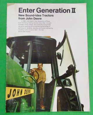 John Deere (enter Generation Ii Sound - Idea Tractors Brochure) 1972 Rare