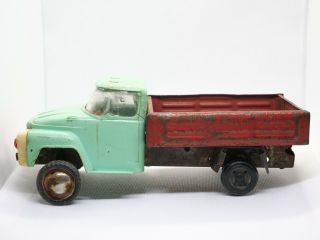 Vintage Ussr Soviet Rare Tin/plastic Toy Truck Lorry Zil 1960s 7,  5 Inch