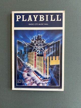 Rare Playbill Night Of 100 Stars 2 At Radio City Music Hall 1985