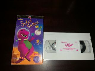 Barney & Friends Barney In Outer Space Vintage Vhs Tape Pbs Mail Away Very Rare