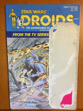 Vintage Star Wars Cardback.  Droids Kez - Iban.  Unpunched.  Rare