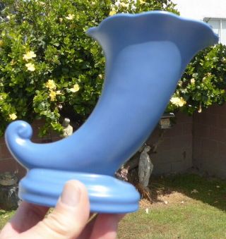 Vintage Rare Padre Pottery Blue Matte Vase 603 California