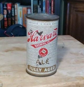 Harvard Ale Flat Top Beer Can.  Harvard Brewing Co.  Lowell Ma " Keglined " Rare