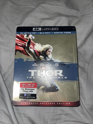 Thor: The Dark World 4k Uhd W/ Rare Slipcover,  No Digital Code