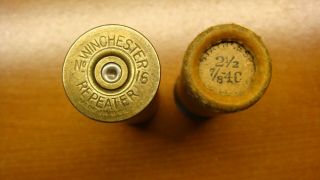 Vintage Paper 16 Gauge Shotgun Shell Snap Caps - - Rare Winchester Repeater - - Box