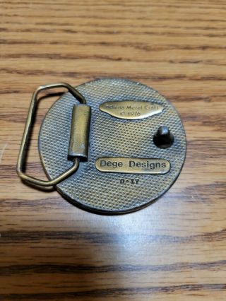Unicorn Brass Belt Buckle By Indiana Metal Craft 1976 Dege Designs VTG Rare. 2
