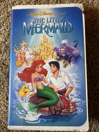 The Little Mermaid - 1989 Vhs 913 - Disney Black Diamond - Rare Banned Cover Art