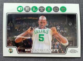 Kevin Garnett 2008 - 09 Topps Chrome 5 Base Card Nm Celtics Rare