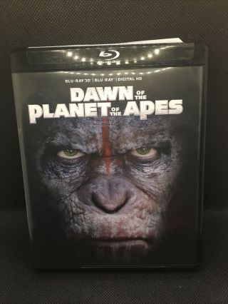 Dawn Of The Planet Of The Apes 3d Blu - Ray And Standard Blu - Ray 2 Disc Set Rare.