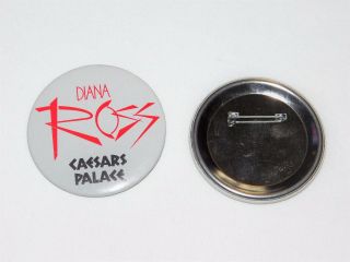 Diana Ross Vintage Caesars Palace Las Vegas Concert Pin Back Button 3 " Rare
