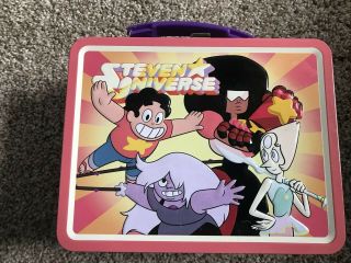 Steven Universe Tv Cartoon Network Carry All Tin Tote Lunchbox Rare No Dents