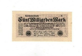 Xxx - Rare 5 Billion Mark Weimar Inflation Banknote 1923 Very Fine Con