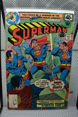 Superman 332 Whitman Variant Dc Comics 1979 Rare Curt Swan Clare Kent 6.  5