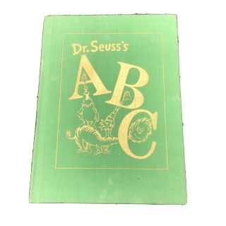 Vintage 1991 Dr Suess Abc Beginner Books 1963 Green Hardcover Rare Htf