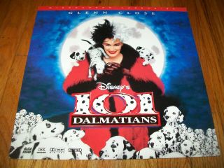 101 Dalmatians Laserdisc Ld Widescreen Format Walt Disney Very Rare Glenn Close