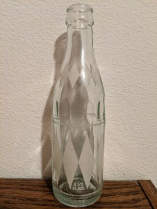 Rare Vintage Coca Cola Glass Bottle With White Diamond Pattern - Cincinnati,  Oh