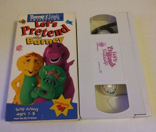 Barney & Friends - Lets Pretend With Barney 1993 Vhs Rare Tape Oop Htf